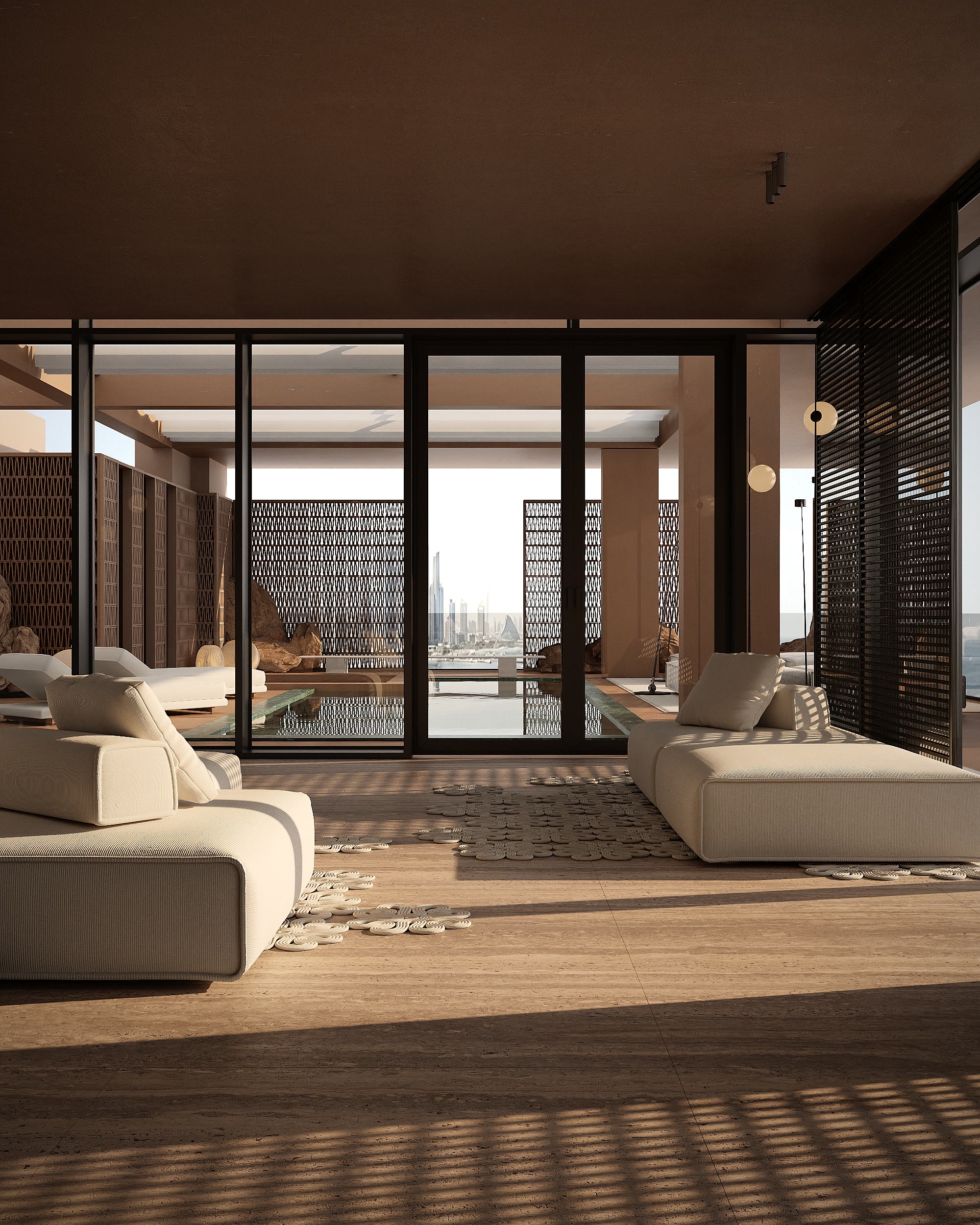 Интерьер гостиной BLUEWATERS