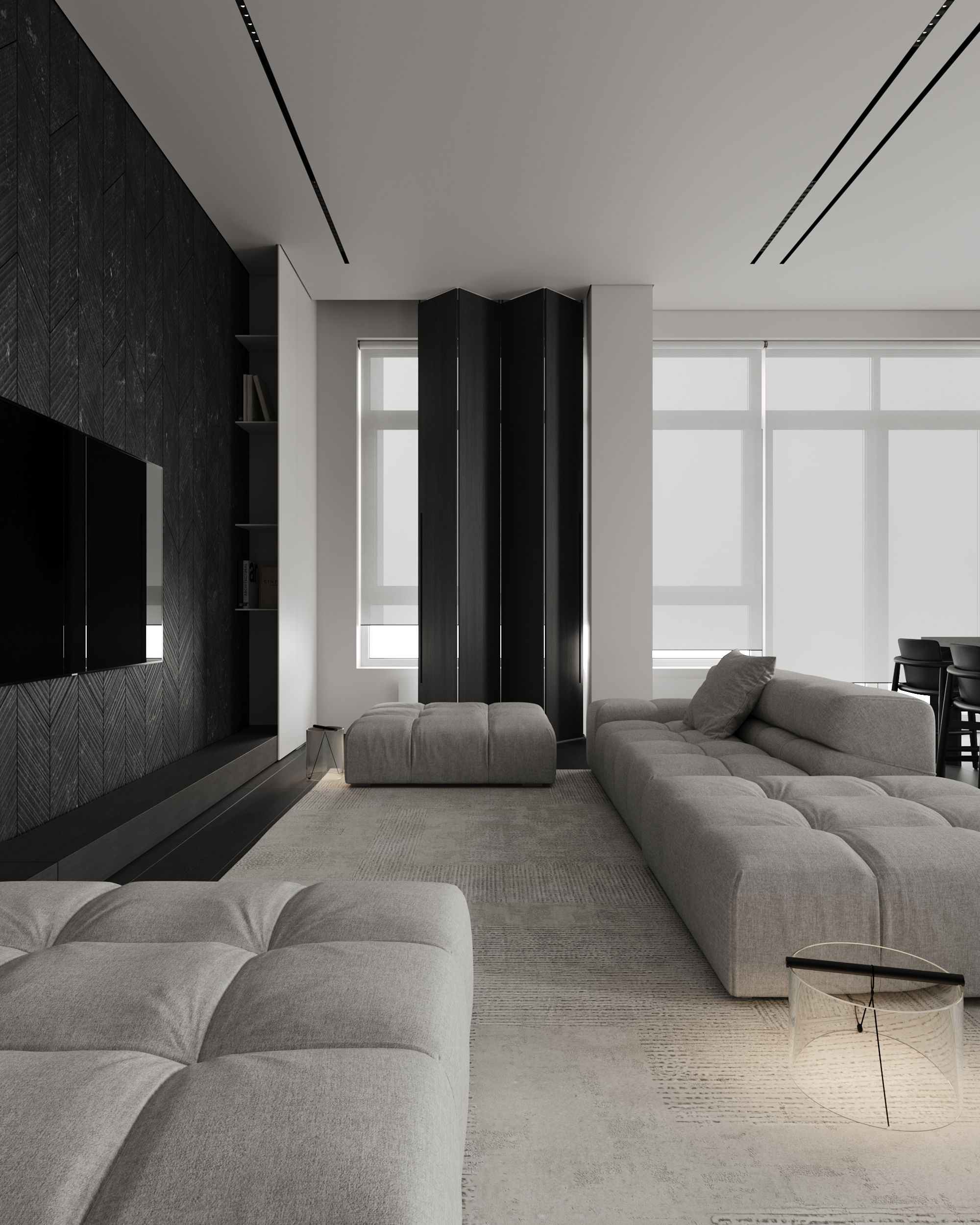 Гостиная с уютной атмосферой и теплыми тонами