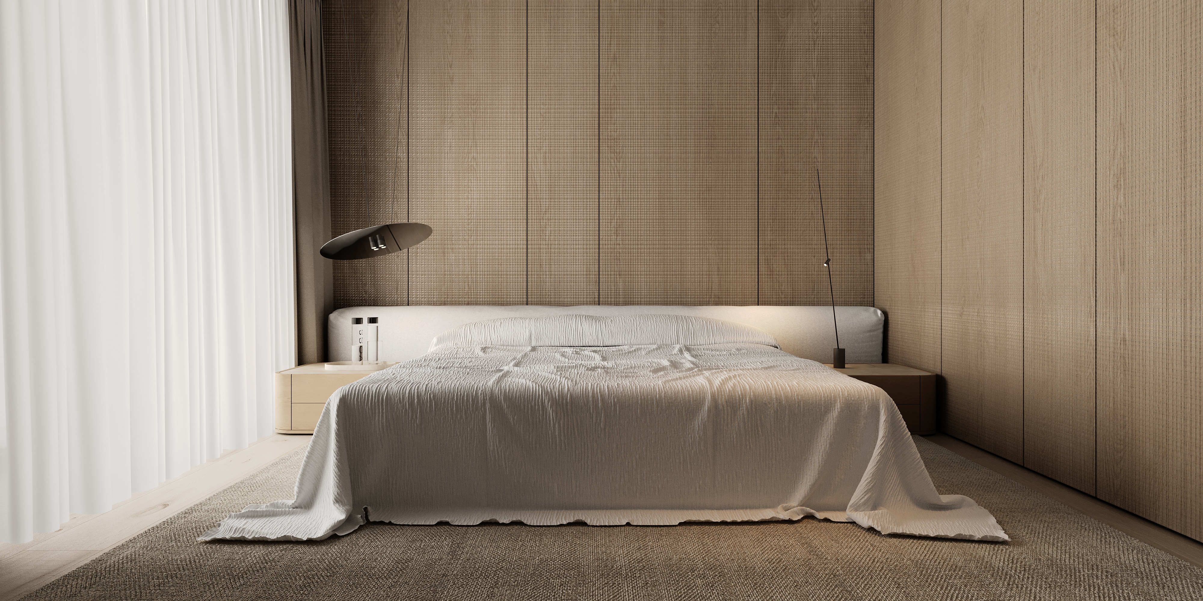 Минималистичный интерьер квартиры HIDE 130 с чистыми линиями и функциональным дизайном