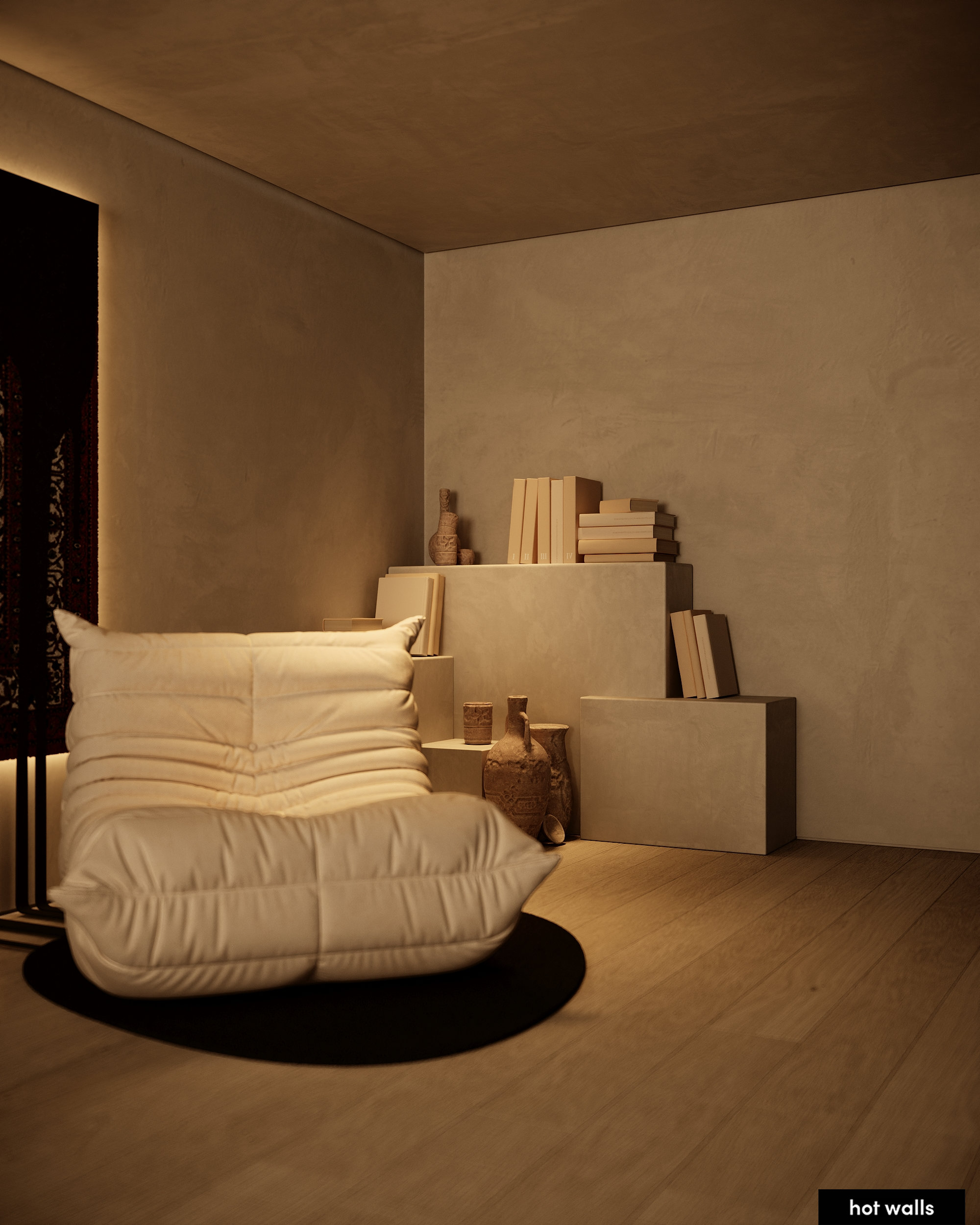 Современный интерьер квартиры HIDE 189 с открытой планировкой и стильным оформлением