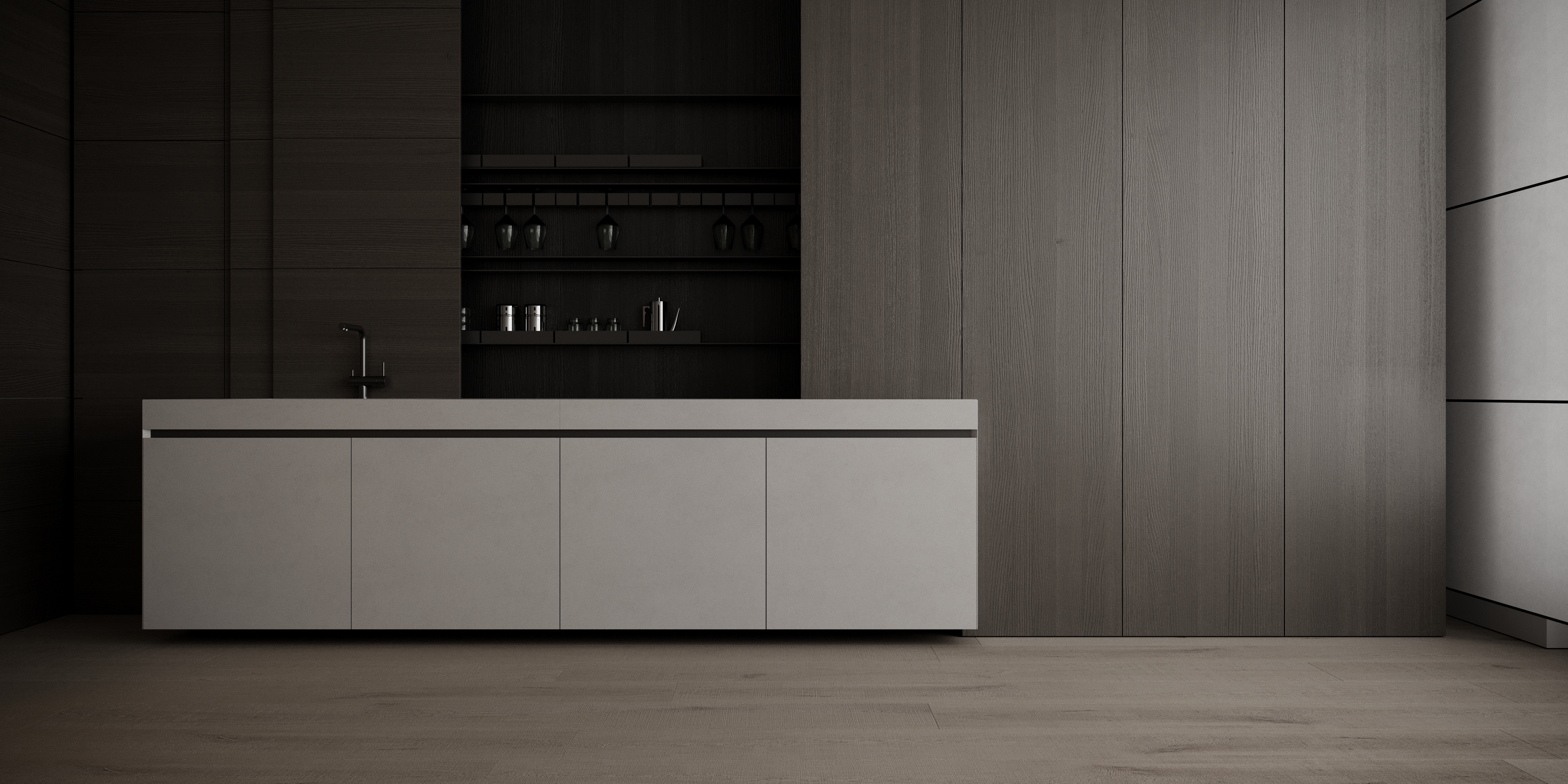 Детальная отделка стен и потолка