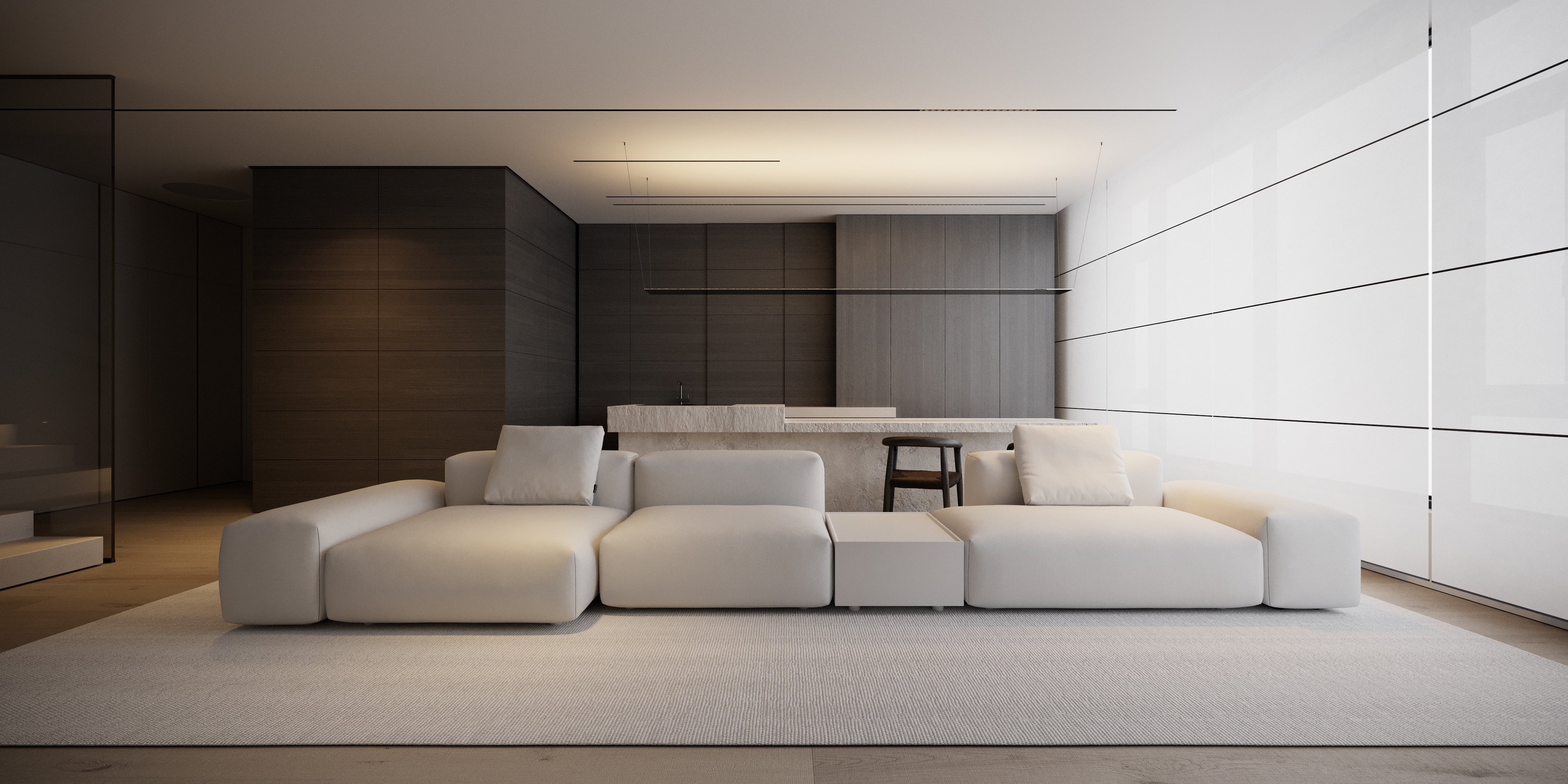 Стильный интерьер квартиры KVERKUS 160 с современными решениями и качественной отделкой