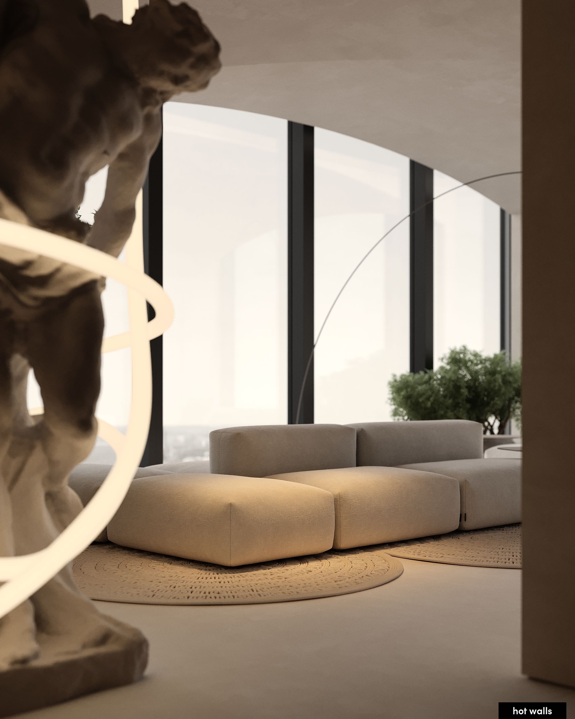 Спальня с минималистичным дизайном и качественными материалами