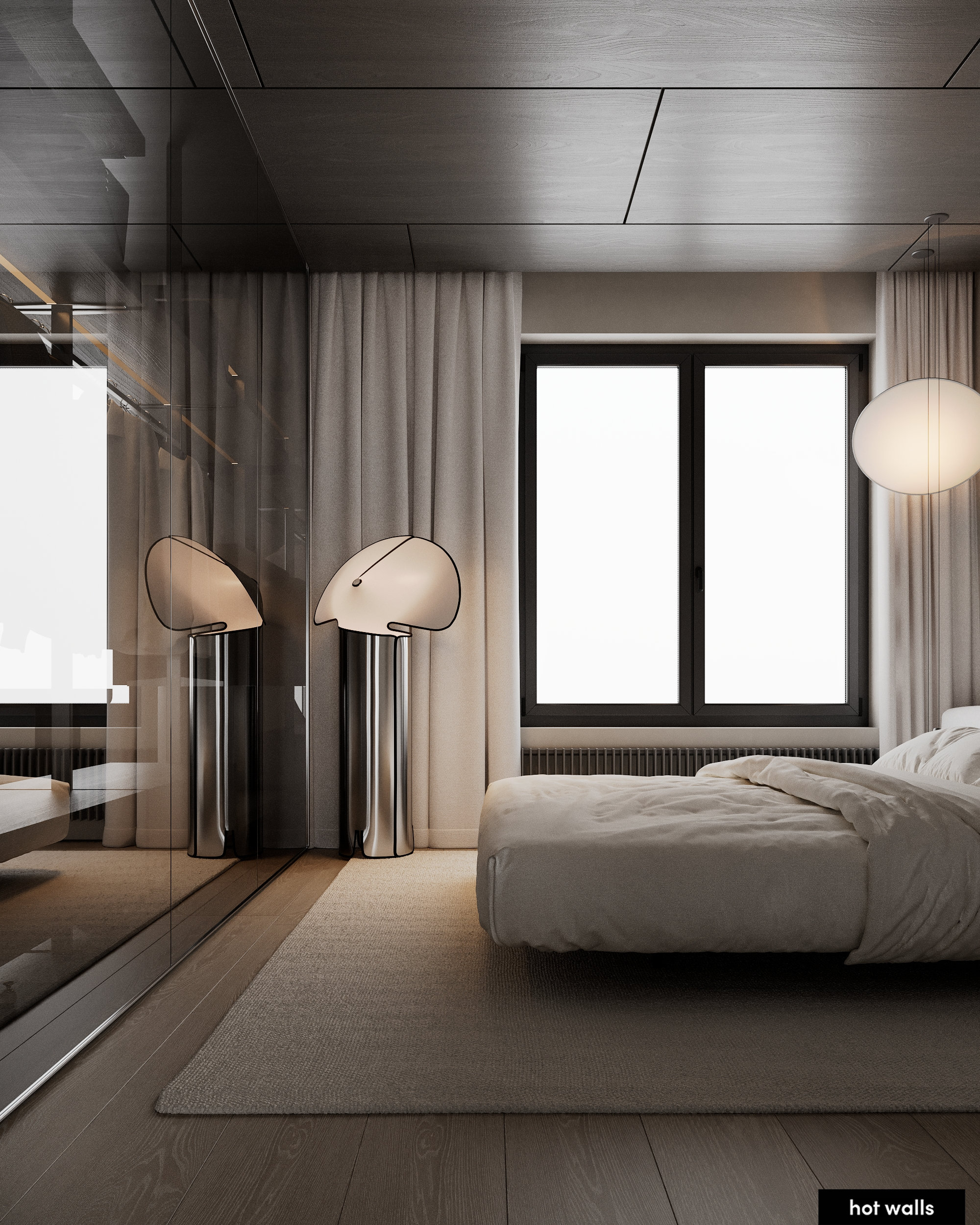 Спальня с авторским дизайном и качественной отделкой